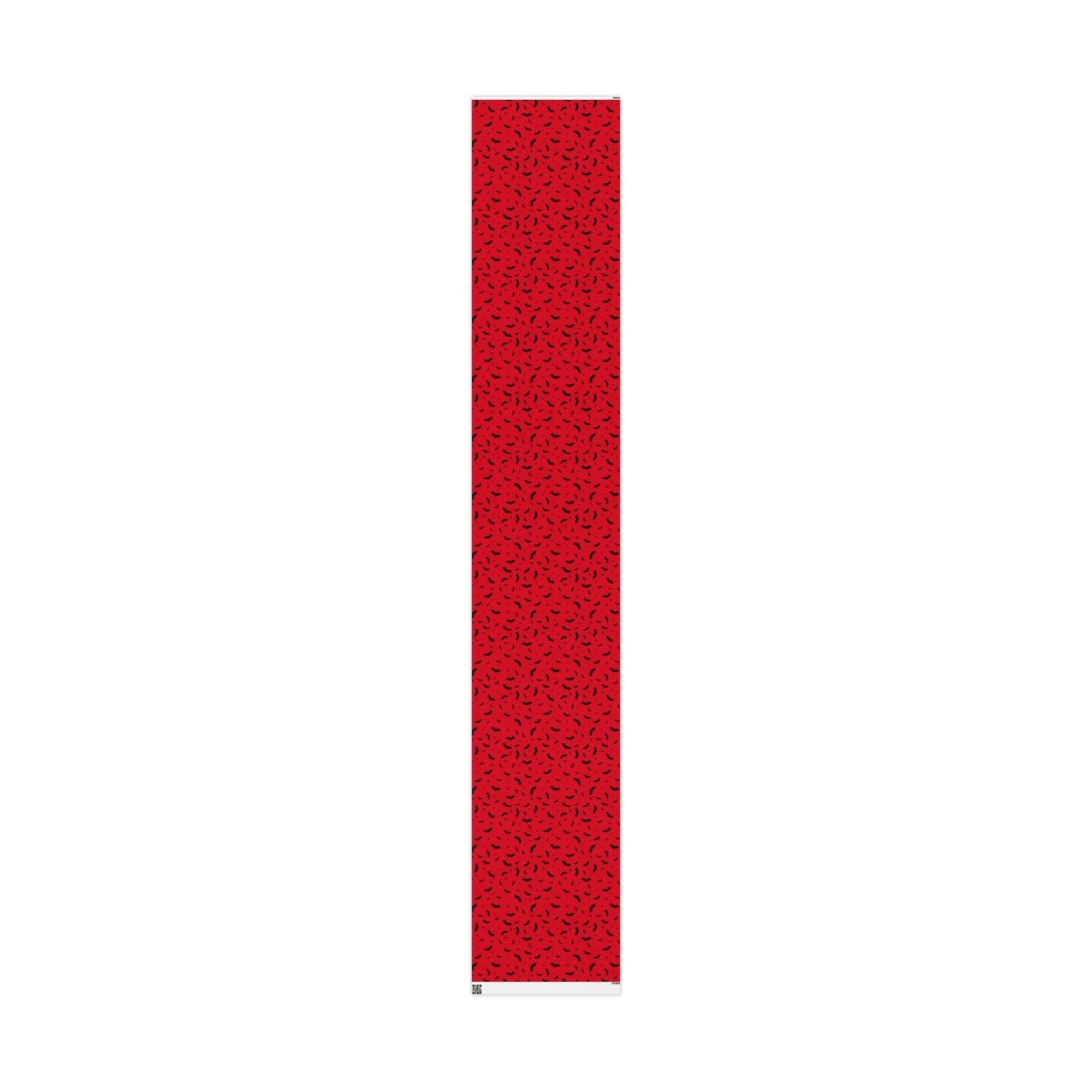 Red and Black Bats Spooky Gift Wrapping Paper Roll
