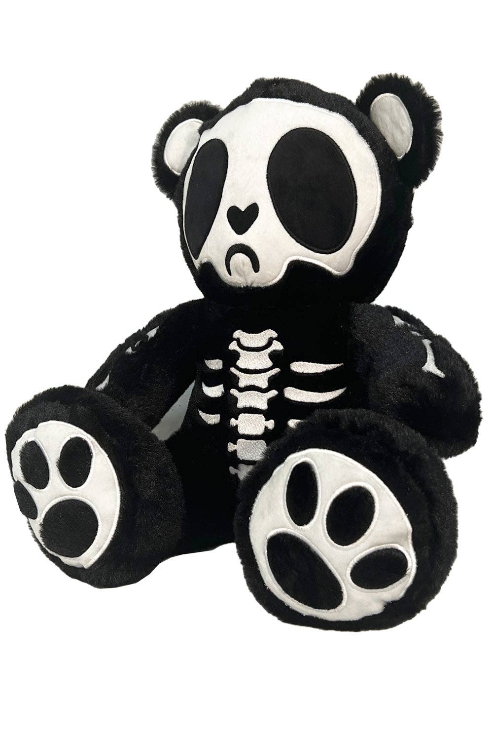 Grumpy Bones Bear Plush Toy Holiday Creepmas Gothmas Christmas Spooky Gift