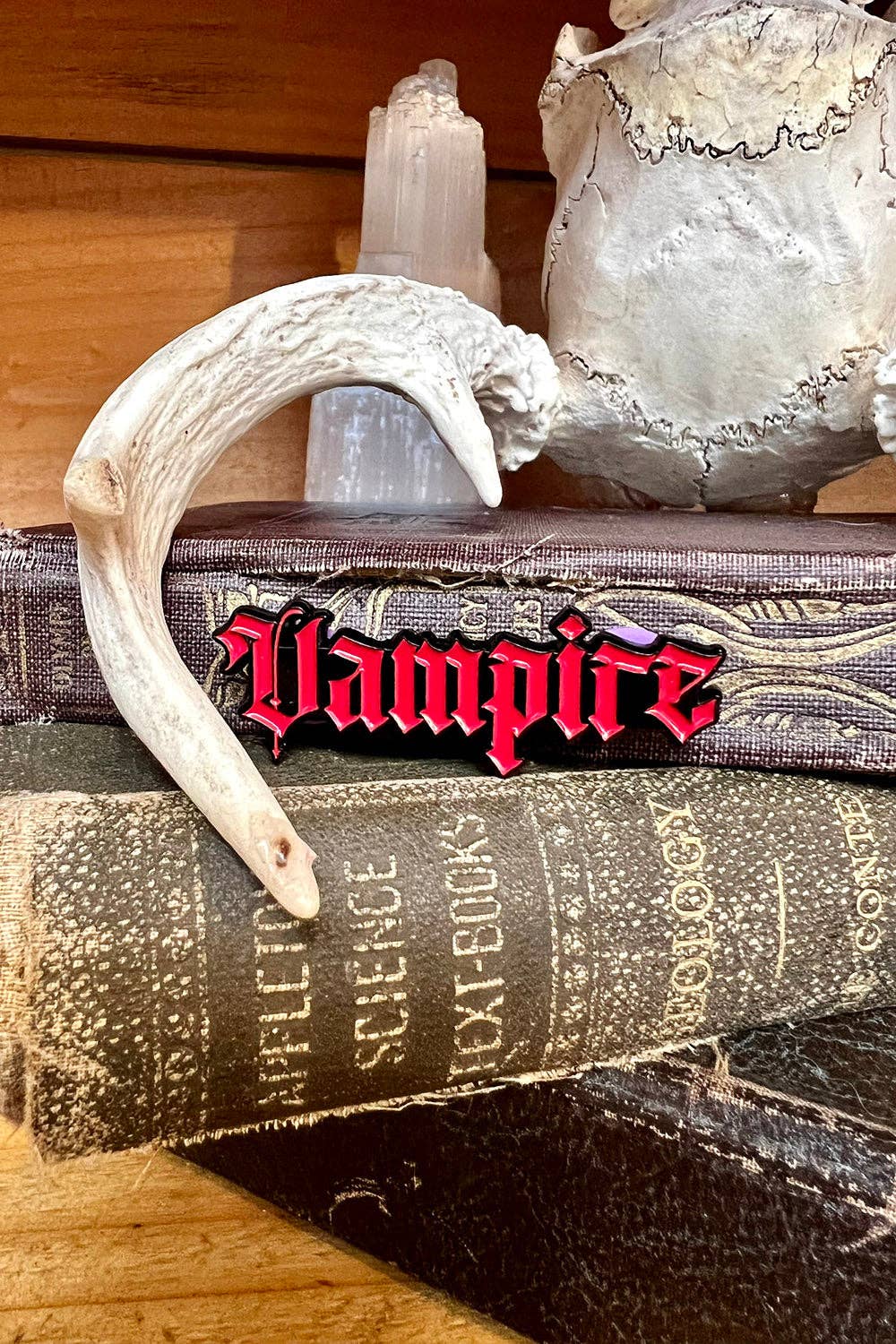 Vampire Enamel Pin Goth Blood Red