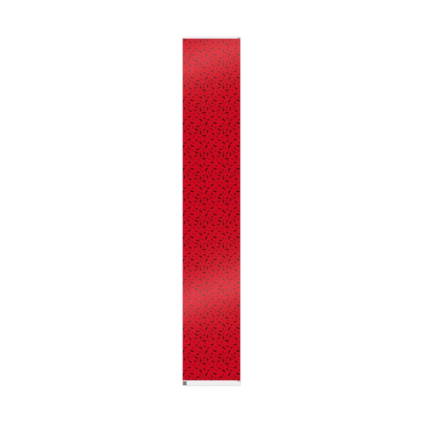 Red and Black Bats Spooky Gift Wrapping Paper Roll