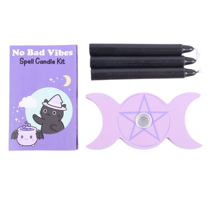 No Bad Vibes Gothic Halloween Spell Candle Kit