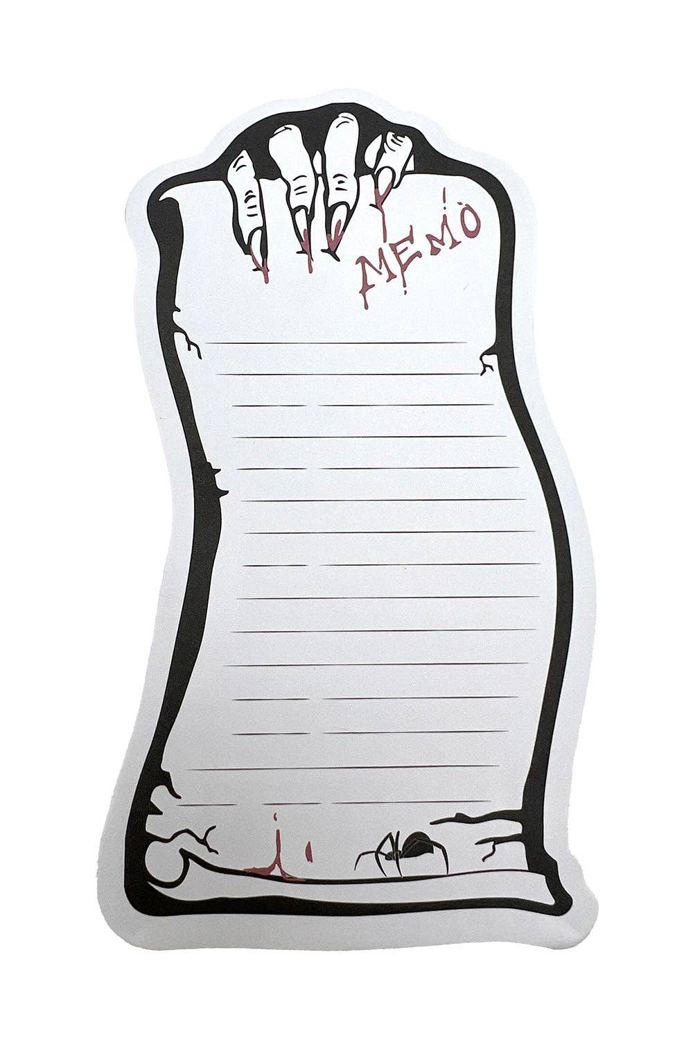 Kill List Horror Sticky Notes | Black Widow & Vampire Scroll Shape