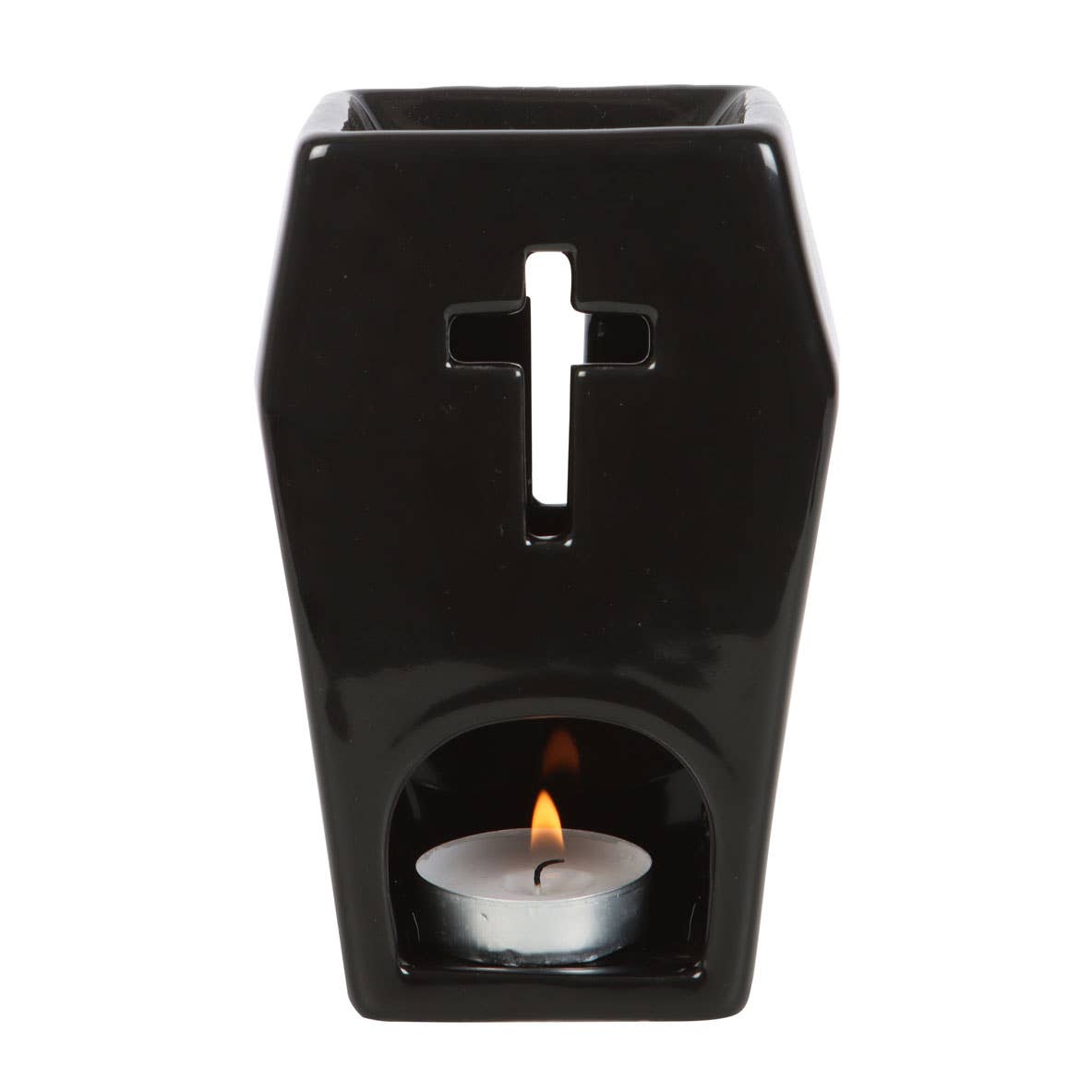 Gothic Black Coffin Oil Burner