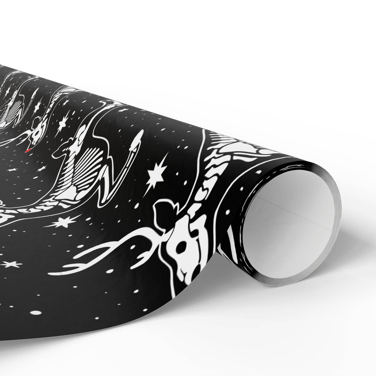Dead Nose Skeleton Reindeer Gift Wrapping Paper Roll