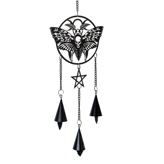 Death's Head Moth Metal Hanging Outdoor Decoration Luna Moth Wind Chime Sun Catcher