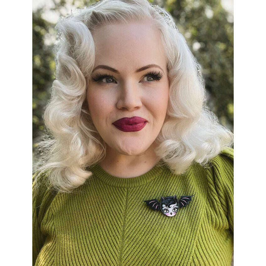 Lily the Vamp Brooch by Miss Fluff x Lipstick & Chrome