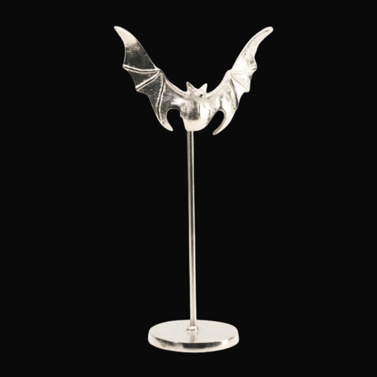 Tall Nickel Bat Taper Candle Holder