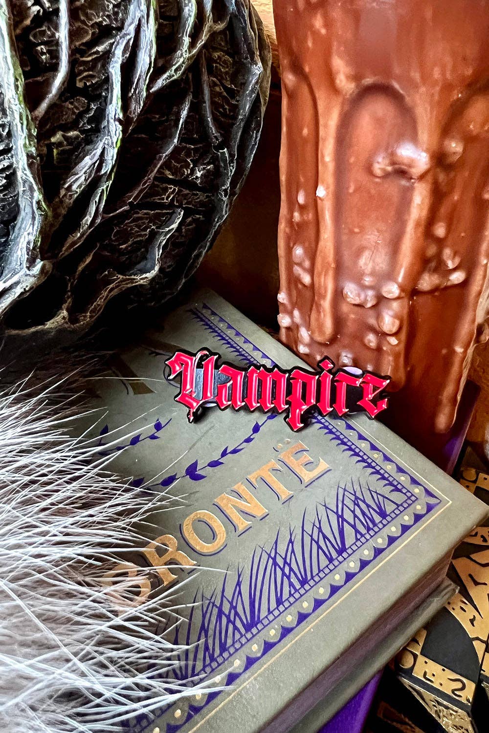 Vampire Enamel Pin Goth Blood Red