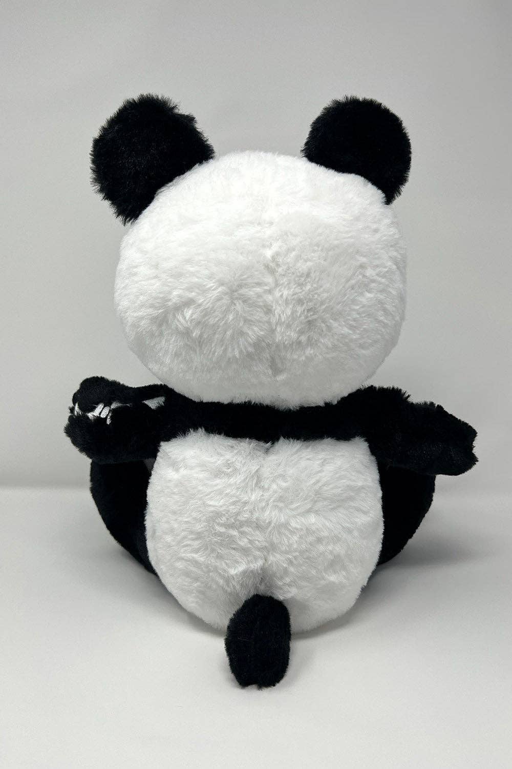 Heavy Metal Skeleton Panda Plush Black and White