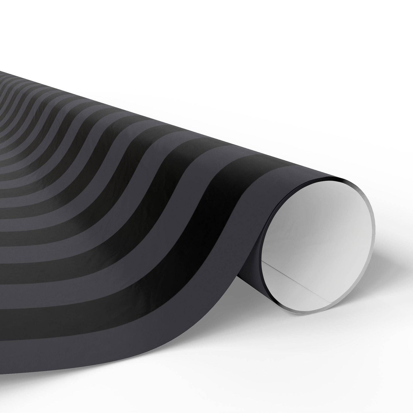 Nevermore Black and Grey Striped Spooky Gift Wrapping Paper Roll