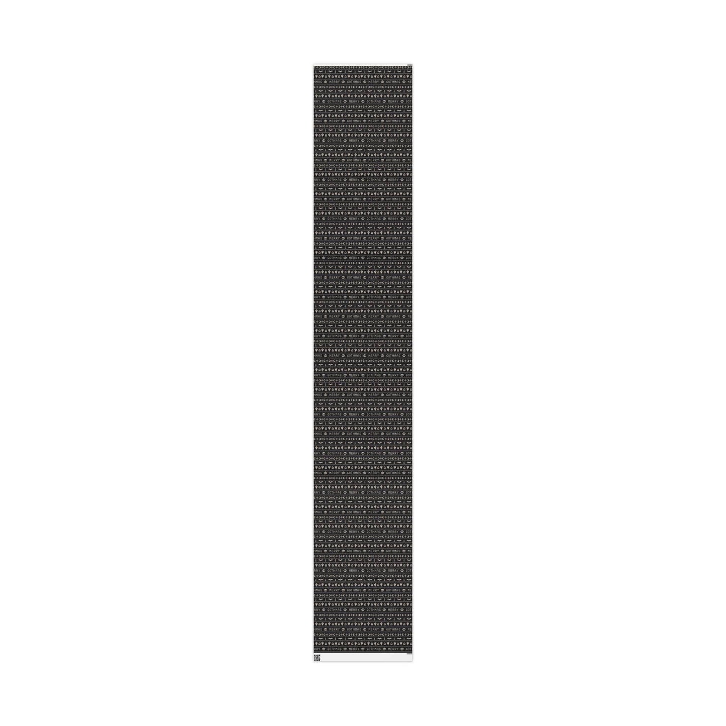 Merry Gothmas Black Spooky Gift Wrapping Paper Roll
