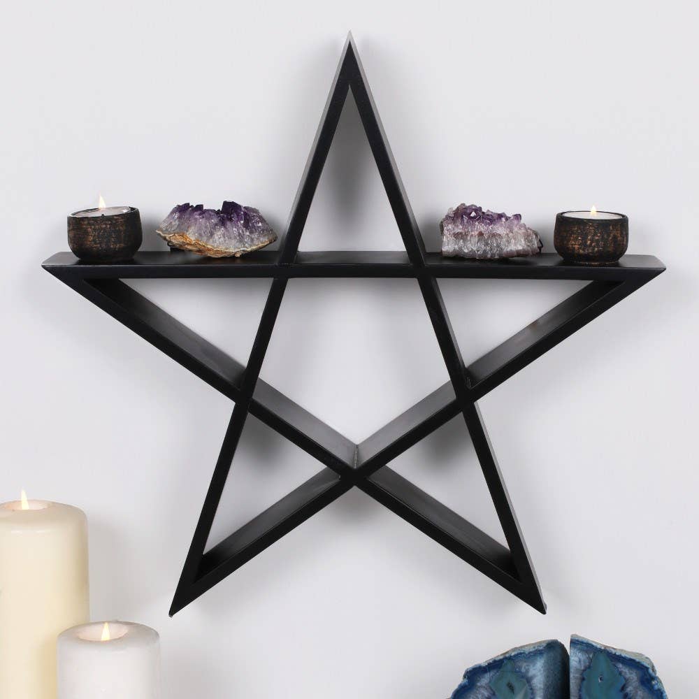 Gothic Pentagram Wall Shelf