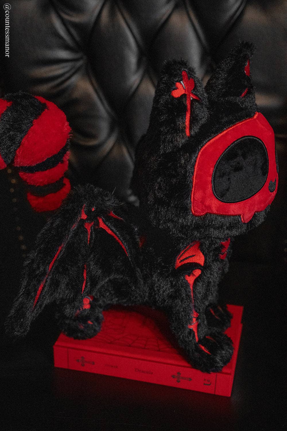 Skelekitty Vampire Limited Edition Plush Toy Red and Black Cat