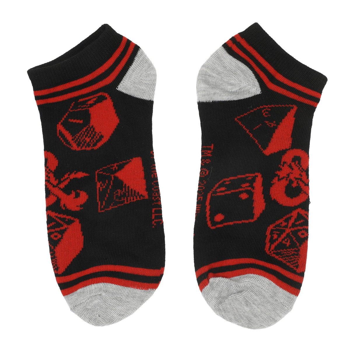 Dungeons & Dragons Women's Logo & Dice Ankle Socks, 5-Pack