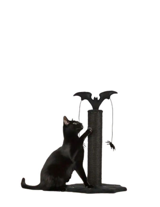 Gothic Cat Post Scratching Post, Cat Tree Bat