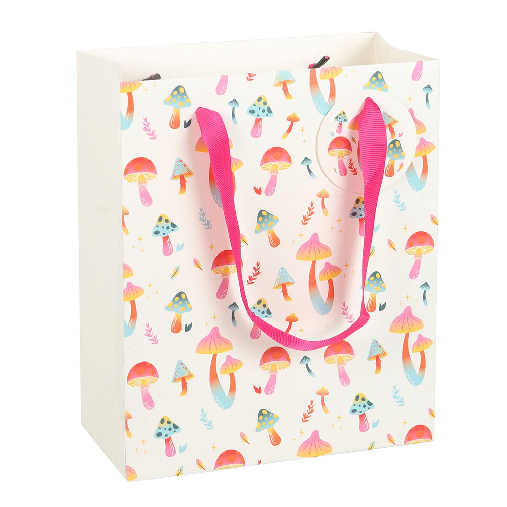 Funky Fungi Mushroom Print Gift Bag