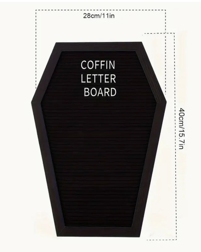 Coffin letter board