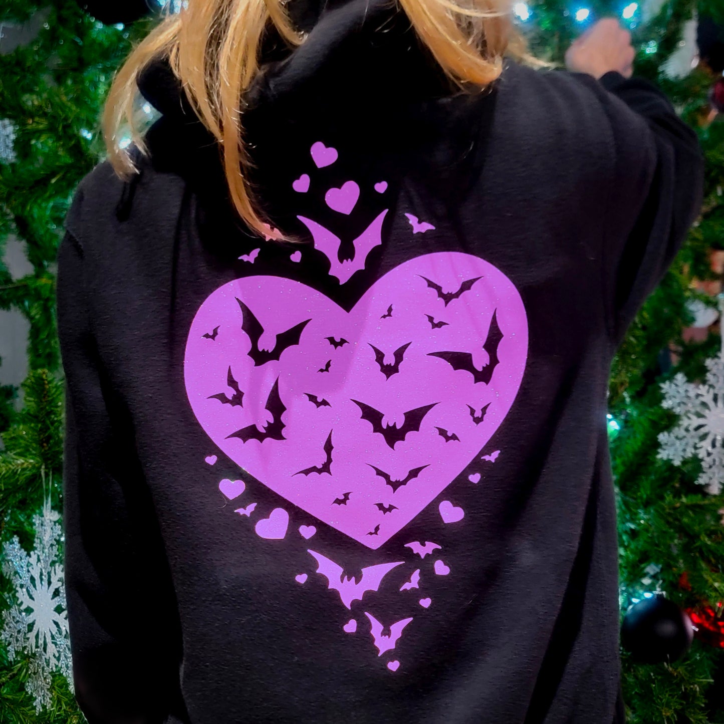 Haunted LOVE Bats Hooded Sweatshirt