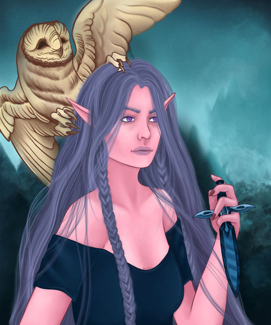 Sharp wind original artist print by HKR