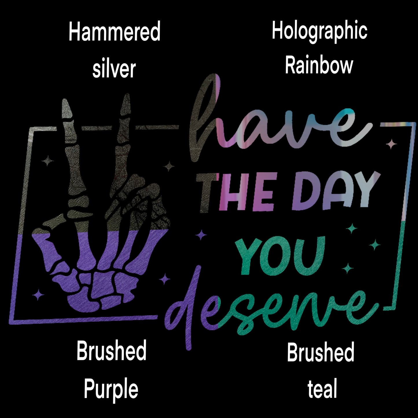 Have the day you deserve Vinyl Sticker Decals for Cars, Water bottles, kindle and more
