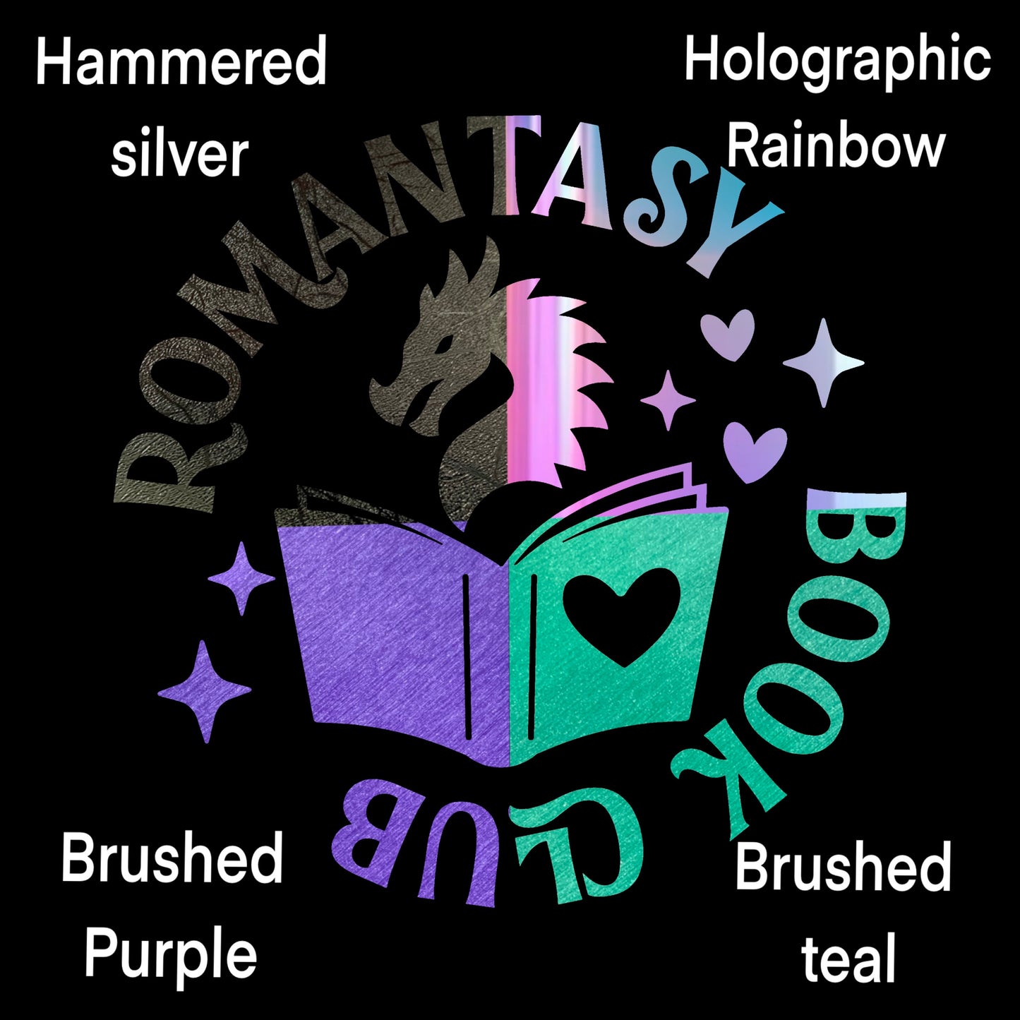 Romantasy Book Club Vinyl Sticker Decals for Cars, Water bottles, kindle and more