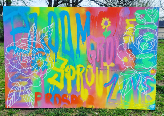Growing pains original Painting by HKR