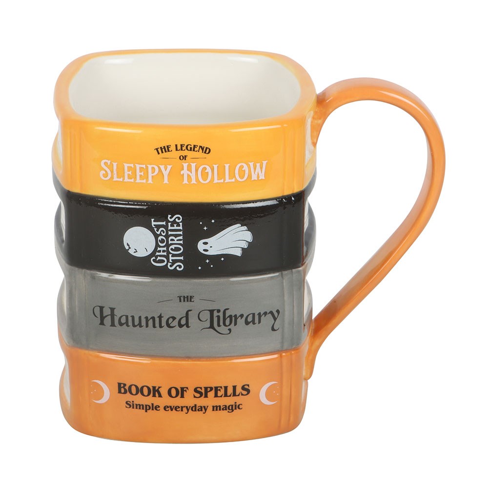 Haunted Library Book Stack MUG
