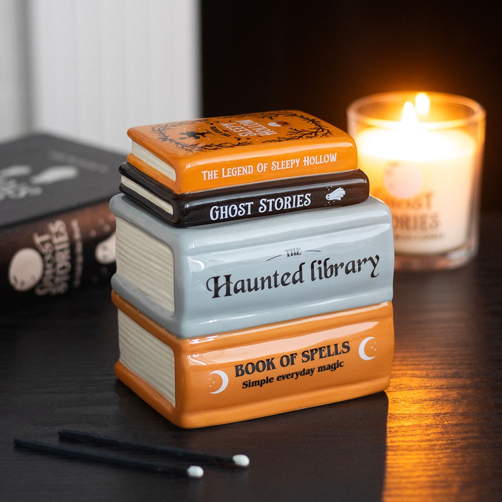 Haunted Library Book Stack  Oil Burner & Wax Warmer