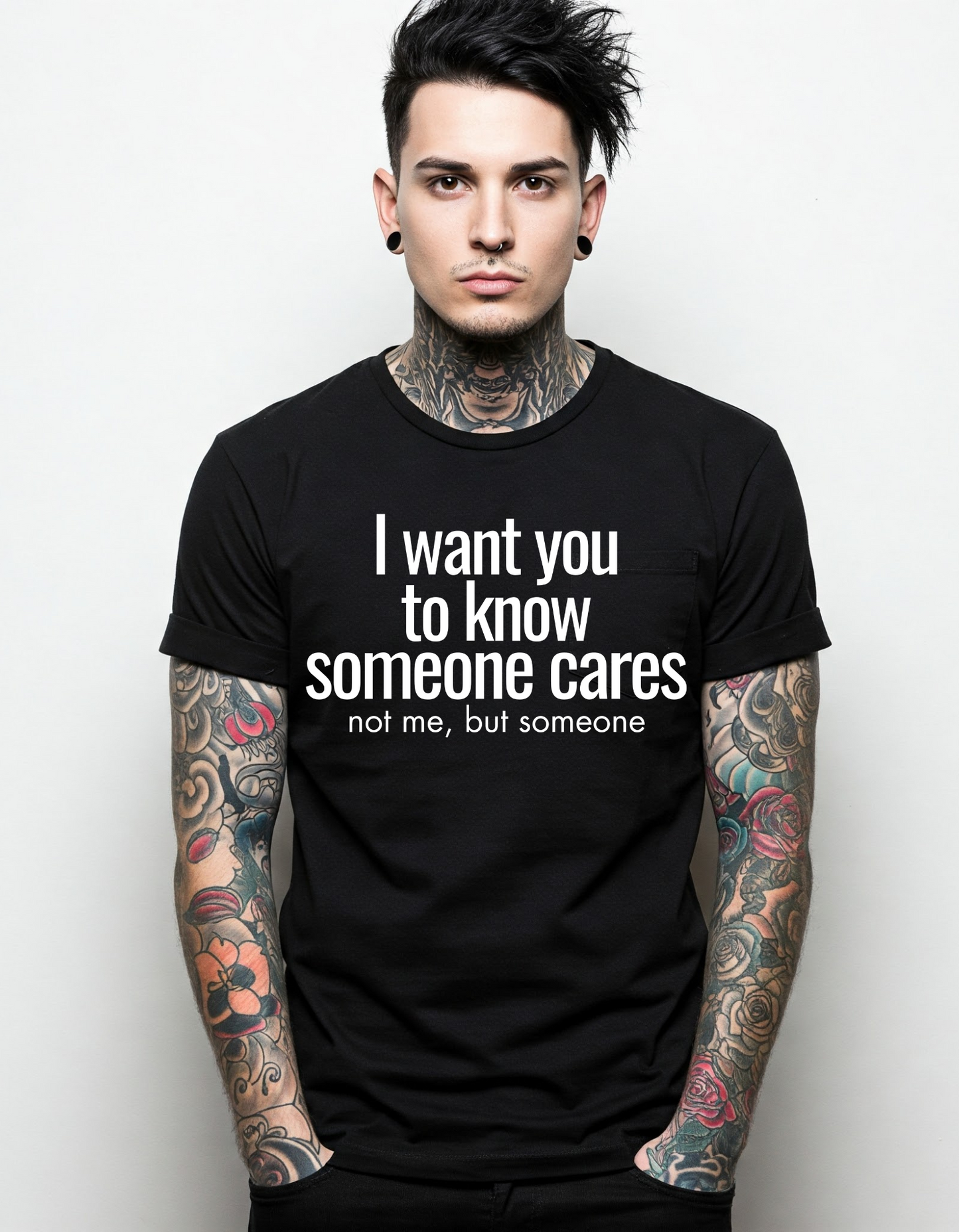 Someone Cares Funny Graphic Unisex  Men's  Women's T-Shirt Cotton