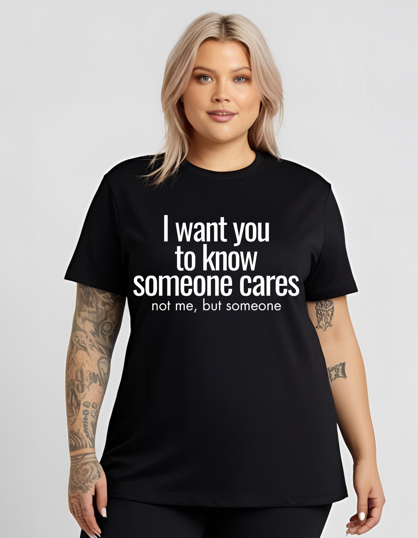 Someone Cares Funny Graphic Unisex  Men's  Women's T-Shirt Cotton