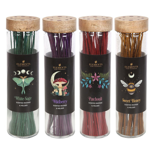 Dark Forest Incense Sticks with holder White Sage, Wild berry, Honey, Patchouli
