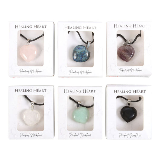 Healing Heart Crystal Necklaces