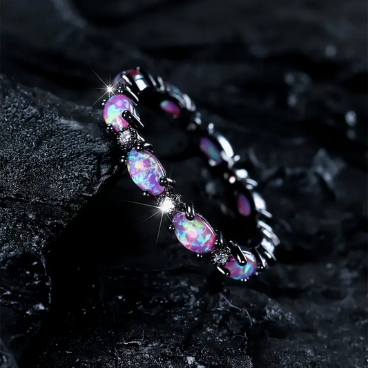 Purple Opal Gemstone Ring