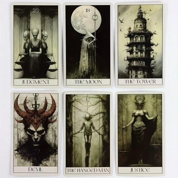 Vintage Dark Horror Tarot Deck