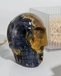 Volcano Agate Crystal Skull