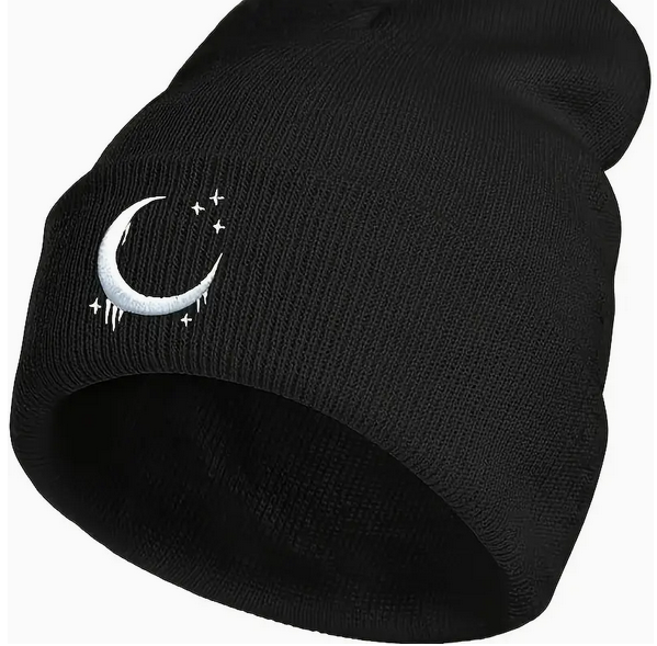 Dripping Moon Knit Beanie