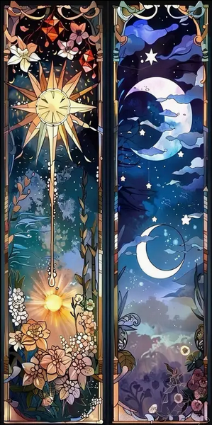 Celestial Sun and Moon diamond art painting kit