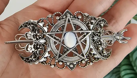 Vintage Triple Moon Hair Clip Pin