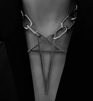 Punk Goth Pentagram Necklace
