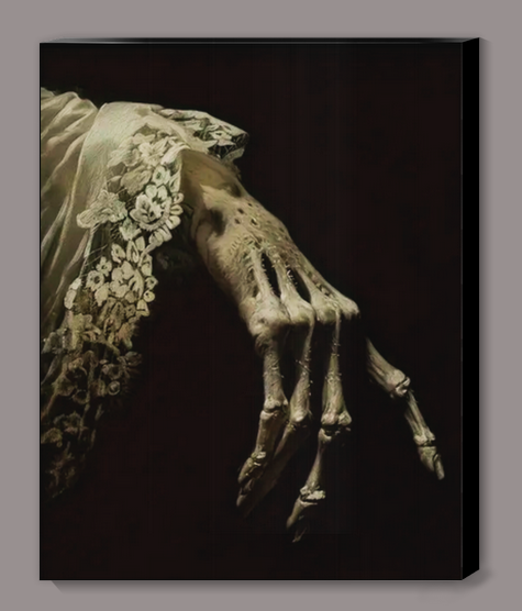 Nosferatu Veiled Hand Canvas Print Goth Wall Art