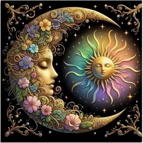 Sun and Moon Large altar cloth