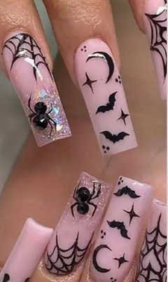 Spooky Spiderweb nail sticker sheet