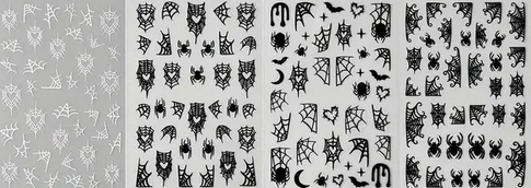 Spooky Spiderweb nail sticker sheet
