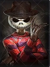 Elm St Freddy Kruegar Jack Skellington, Nightmare Diamond Art Kit