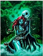 Jack Skellington and Sally Lovers , Nightmare Diamond Art Kit
