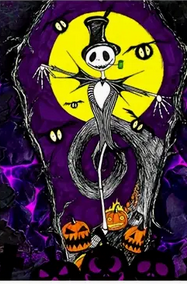 Jack Skellington and Bats Nightmare Diamond Art Kit