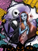 Classic Jack and Sally Nightmare Diamond Art Kit