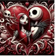 Jack Skellington And Sally Diamond Art Kit Arrow thru the Heart
