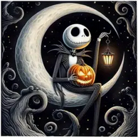 Jack Skellington Diamond Art Kit Moon and Pumpkin