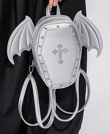 Gothic Coffin Batwing Purse Bag Crossbody
